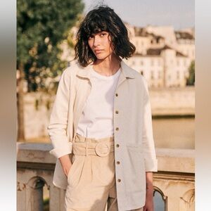 Sézane Ecru White Will Jacket Size Medium
